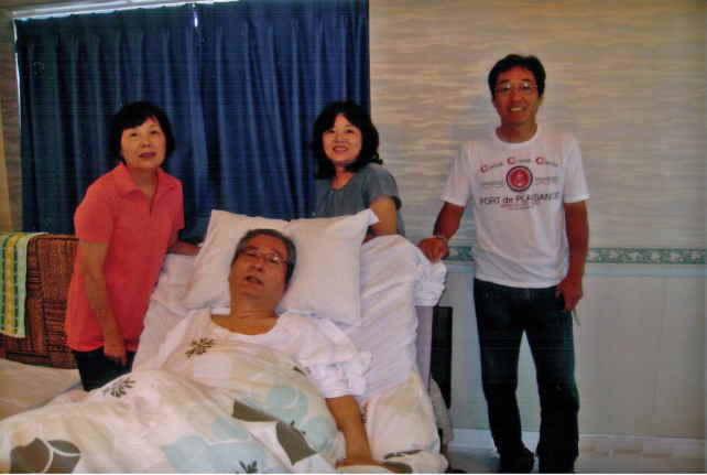 長田さんは仕事がありますから帰って行きました。(ウイークリーマンションに今回も電動ベットを借りました。)